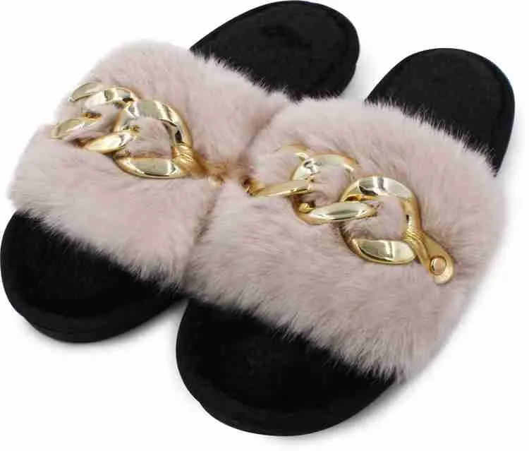 Lord Of The Rings Slippers Women's Black Faux Fur Soft Fuzzy Slippers   B681569