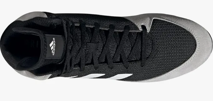 adidas Men's Mat Wizard 5 Wrestling Shoe, Black/Grey/White, 13 Adidas Edwards Signature Shoe