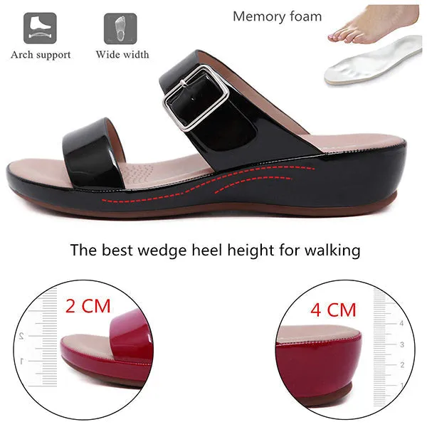 Women's Summer Casual Comfort Air Cushion Leather Sandals Sale Sandals Uk