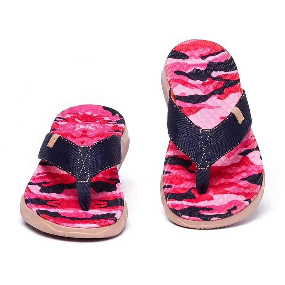 Slip On Shoes For Airport Pink Cherry Women Majorca Flip Flops