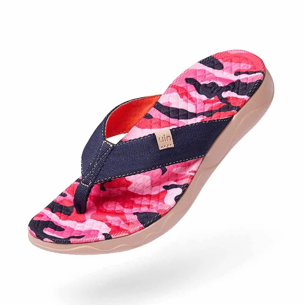 Best Wide Slip-on Shoes Pink Cherry Women Majorca Flip Flops