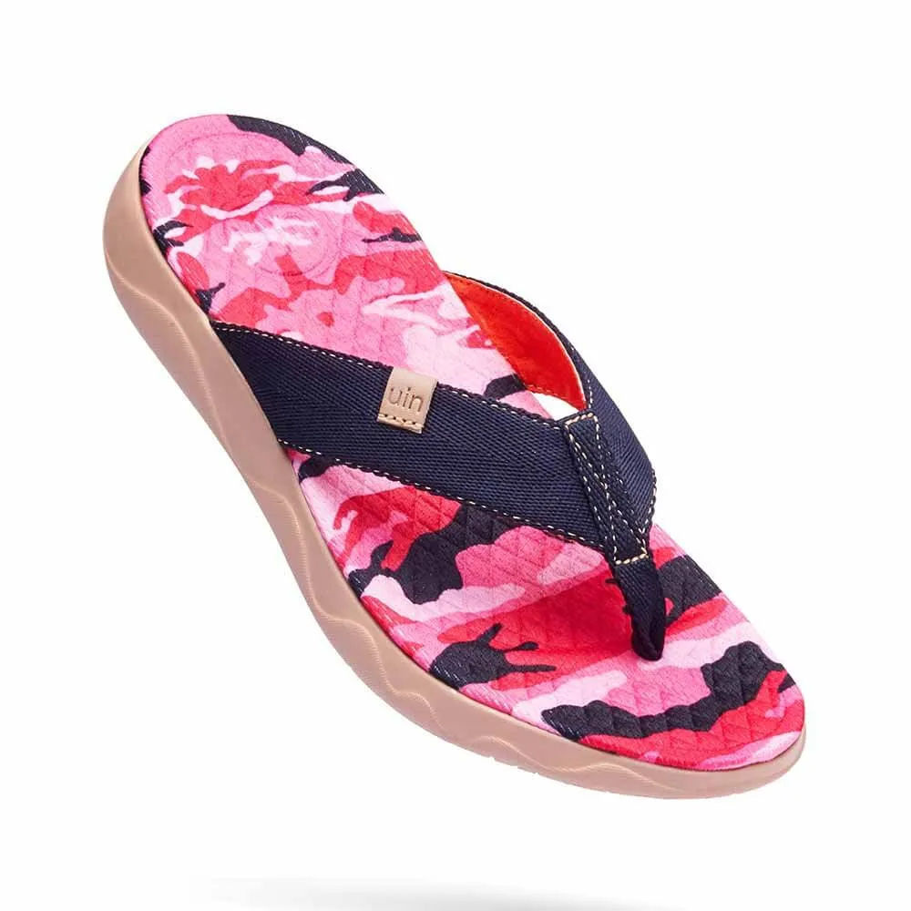 Pink Cherry Women Majorca Flip Flops Slip Ons Tazz
