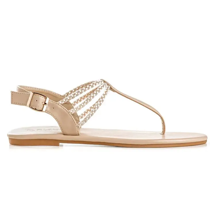 Plaka Rappel Flat Thong Sandals Bamboo Loafers