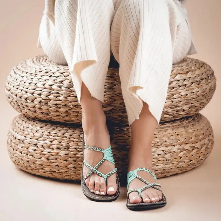 Narrow Loafers Plaka Turquoise-Gray Oceanside Flip Flop Sandals