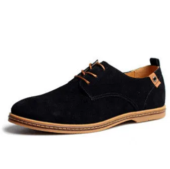 Top Most Comfortable Work Boots Plus Size Fashion Suede Genuine Leather Flat Men Casual Oxford Shoes Low Men Leather Shoes #K01