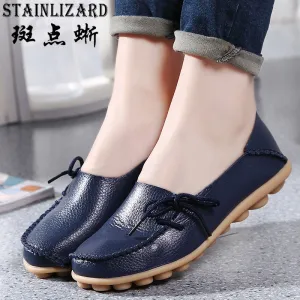 Plus size women shoes fashion soft Leather women flats slip on Autumn women shoes  casual  Comfort loafers Female shoes SDT179 Zerøgrand Remastered Penny Loafers