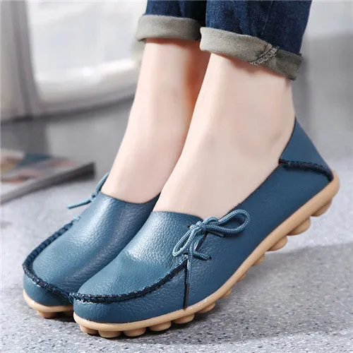 Loafers Skate Plus size women shoes fashion soft Leather women flats slip on Autumn women shoes  casual  Comfort loafers Female shoes SDT179