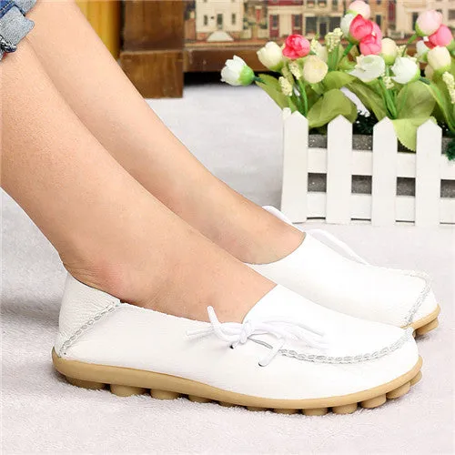 Plus size women shoes fashion soft Leather women flats slip on Autumn women shoes  casual  Comfort loafers Female shoes SDT179 Vegabond Loafers