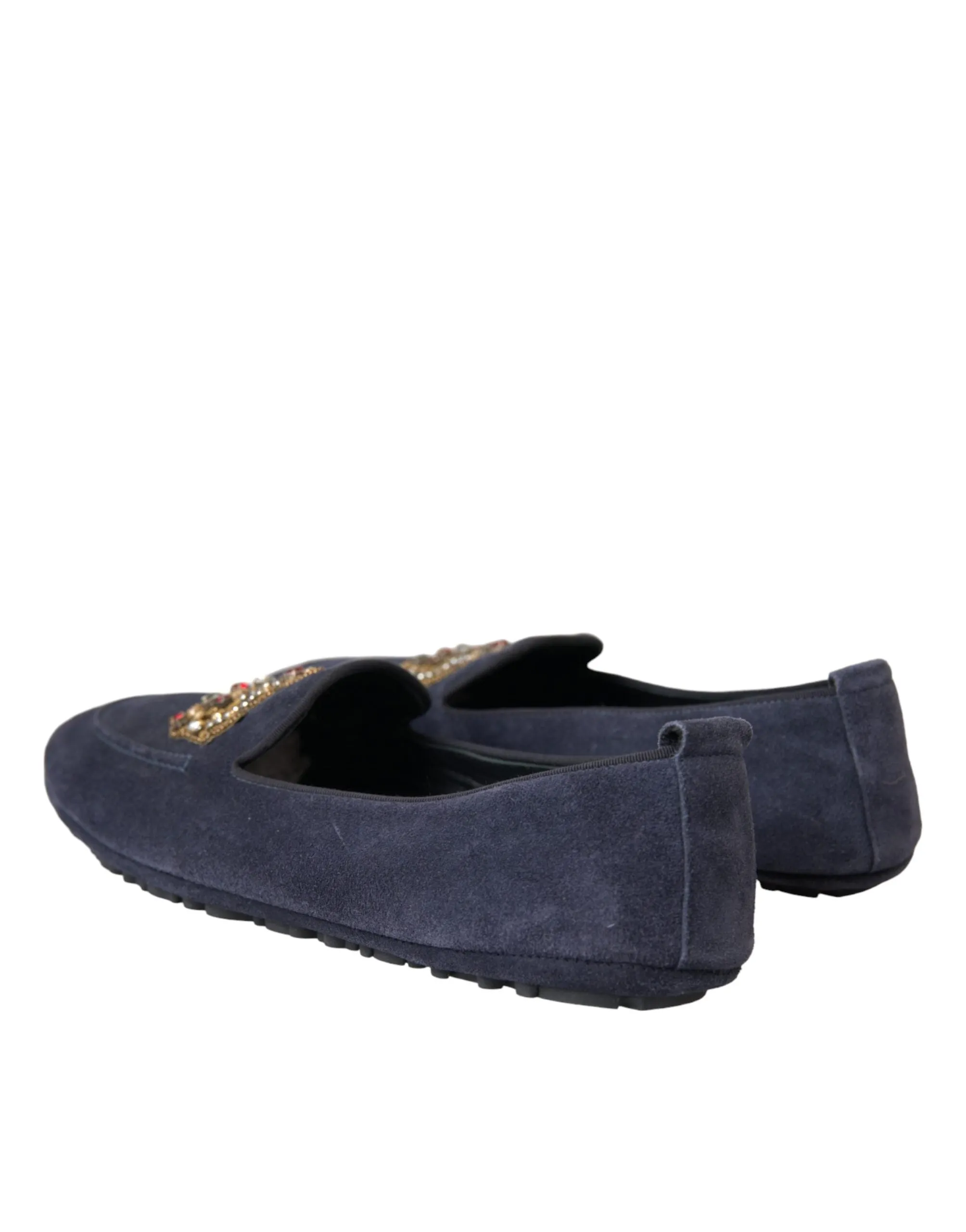 Dolce & Gabbana Blue Leather Suede Crystal Crown Loafers Shoes Nordstrom Sam Edelman Loafers