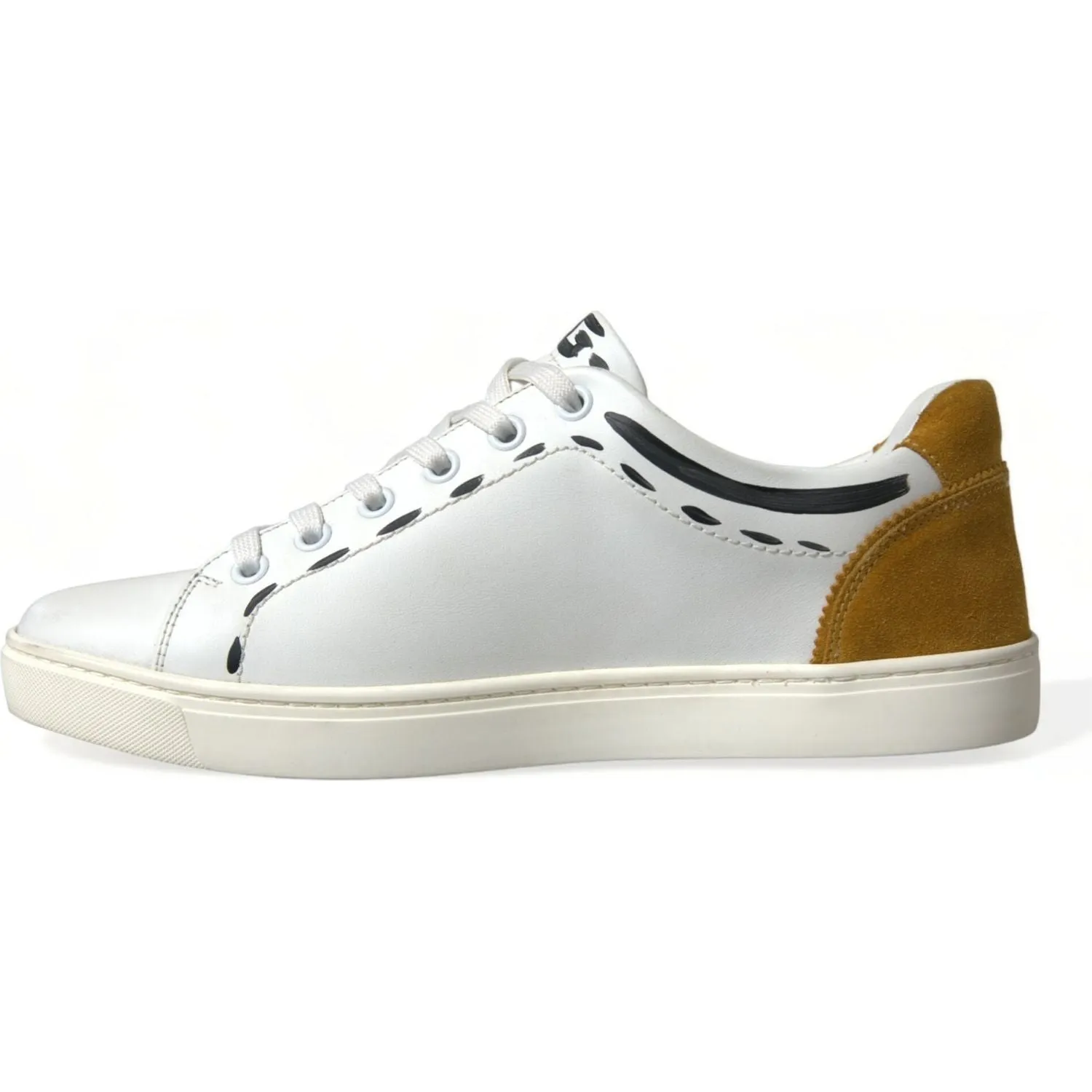 Dolce & Gabbana White Leather LOVE Milano Men Sneakers Shoes Best Sneakers For Working Out