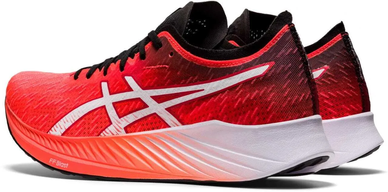 Asics Gel Rocket 11 Shoes Asics Womens Magic Speed Neutral Running Shoes - Sunrise Red/White