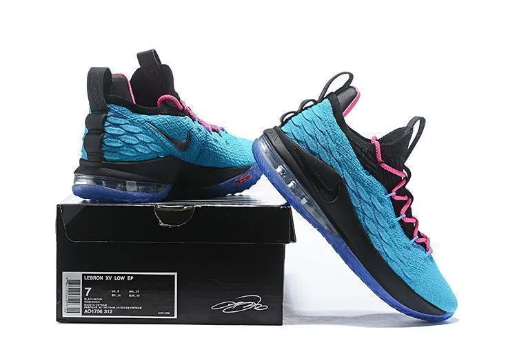 Nike Lebron XV 15 Low EP Black Light Blue Red Men Shoes Sale Size US 7-12 Asics Tennis Shoes Online