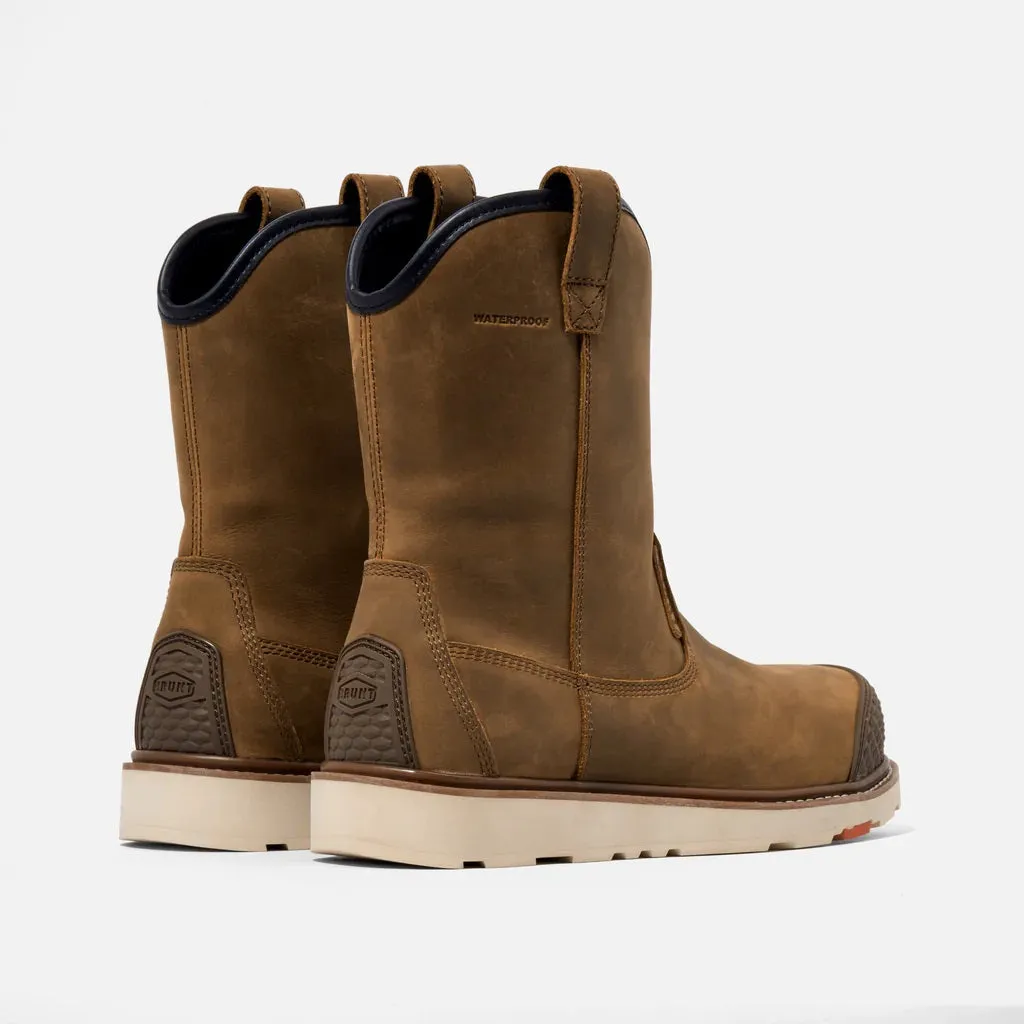 Western Work Boot 'Brunt' Men's 9" The Bolduc Brunt Toe EH WP Comp Toe - Brown