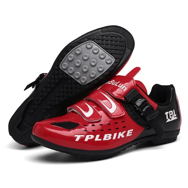 Professional Racing Road Bike Cycling Shoes Self-Locking Sports Cleat Shoes Paul Green Sneakers