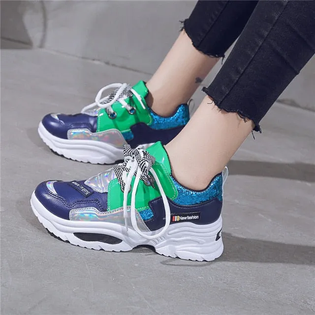 Platform Heel Sneakers Women's Sports Shoes & Casual Sneakers