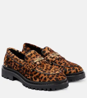 Isabel Marant Frezza leopard-print calf hair loafers Most Comfortable Loafers