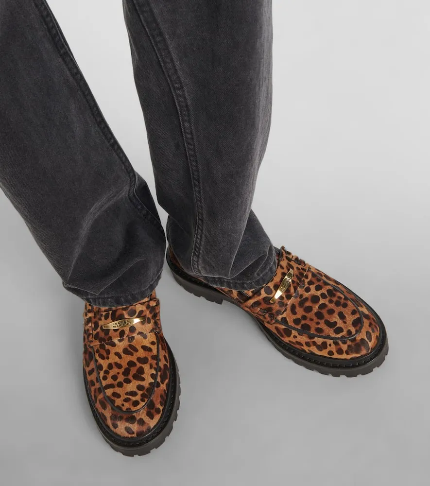 Loafers Horsebit Isabel Marant Frezza leopard-print calf hair loafers