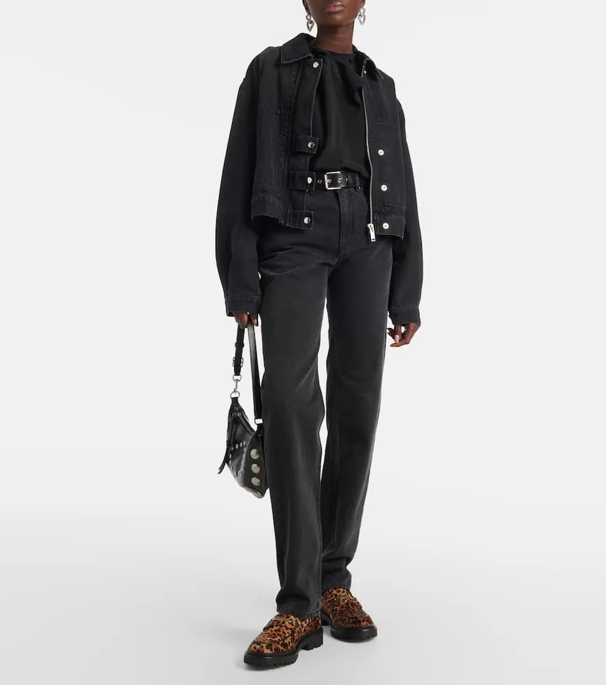 Light In His Loafers Isabel Marant Frezza leopard-print calf hair loafers