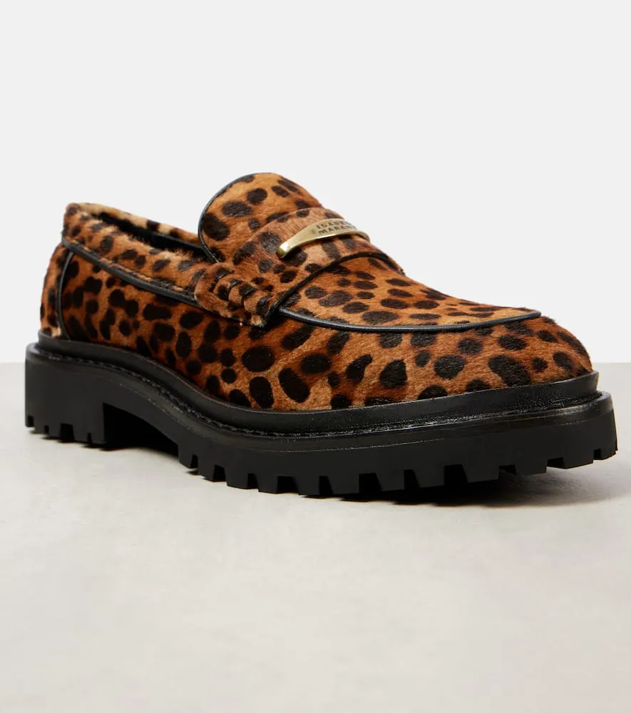 Chunky Loafers With Jeans Isabel Marant Frezza leopard-print calf hair loafers