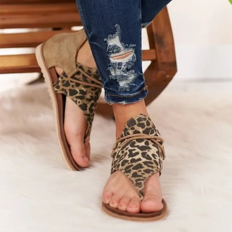 Flip Flops Funny Sonicelife  Women Sandals Zippers Summer Casual Lady Flip Flops Leopard Shoes 2024 Solid Color Open Toe  Flats Lightweight Female Sandalias