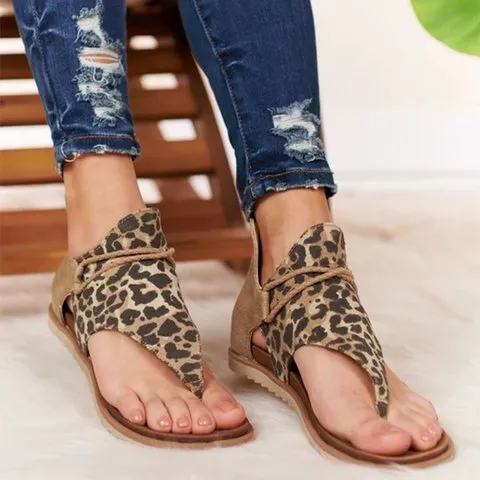 Pedicure Flip Flops Bulk Sonicelife  Women Sandals Zippers Summer Casual Lady Flip Flops Leopard Shoes 2024 Solid Color Open Toe  Flats Lightweight Female Sandalias