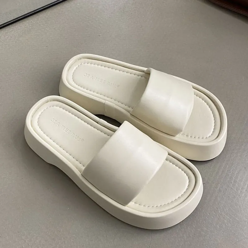 Purpdrank - Thick Platform Women Slippers Sport Sandals Summer Wedges Women Shoes Walking Cozy Female Slides Fad Slingback Flip Flops Mujer Shop Flip Flops Online