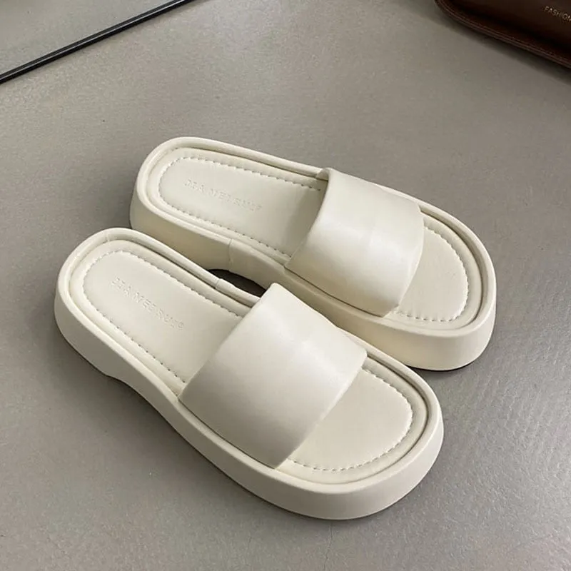 Purpdrank - Thick Platform Women Slippers Sport Sandals Summer Wedges Women Shoes Walking Cozy Female Slides Fad Slingback Flip Flops Mujer Flip Flop Meme