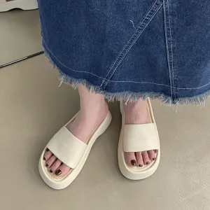 Sexy Flip Flops Purpdrank - Thick Platform Women Slippers Sport Sandals Summer Wedges Women Shoes Walking Cozy Female Slides Fad Slingback Flip Flops Mujer