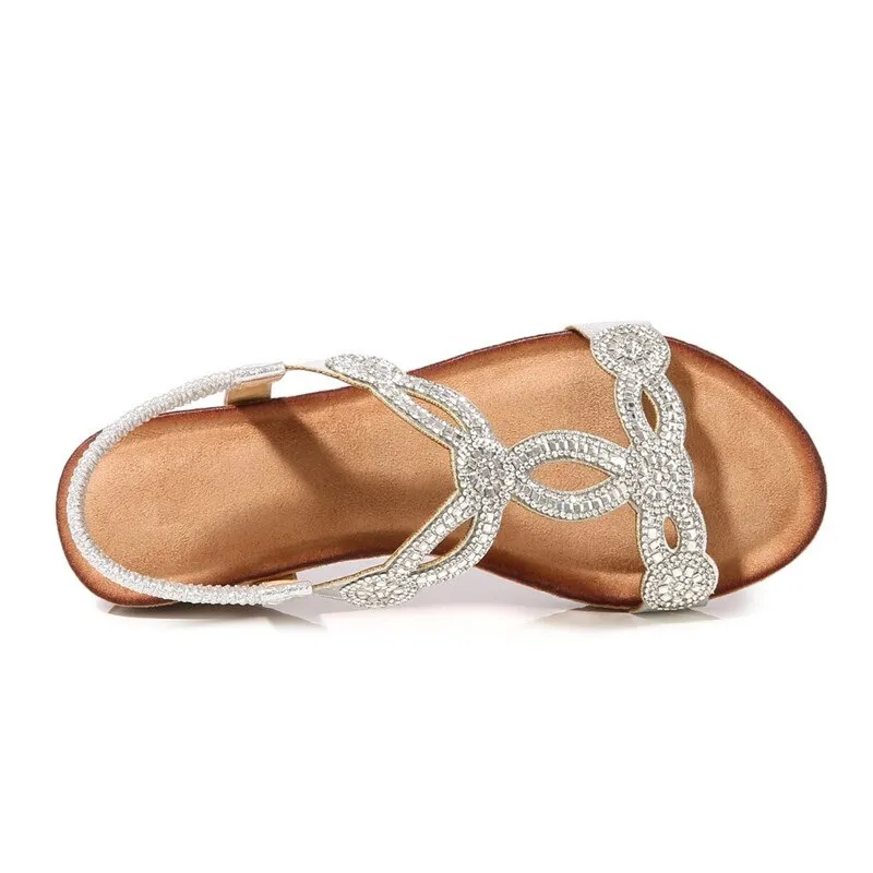 Purpdrank - Women's Shoes Summer New Bohemia Wedge Women Sandals Rhinestone Woman Flip Flops Vintage Women Shoes Beach Flip Or Flop Still Married