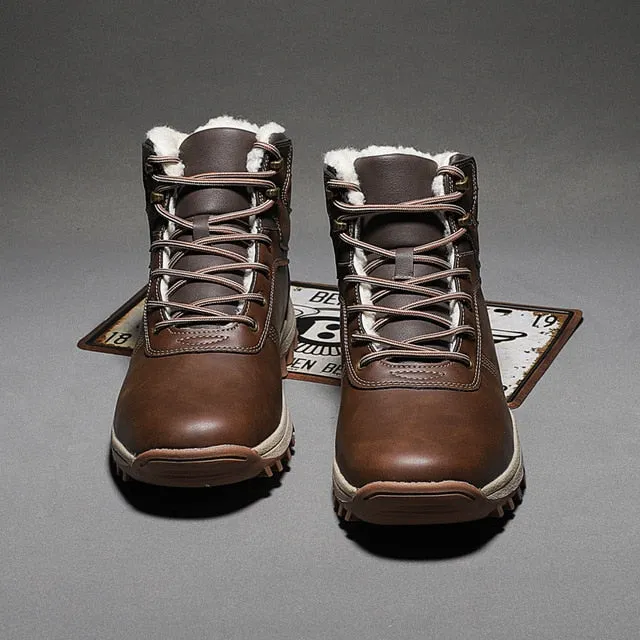 QGK Winter Warm Men Boots Arch Support Slides