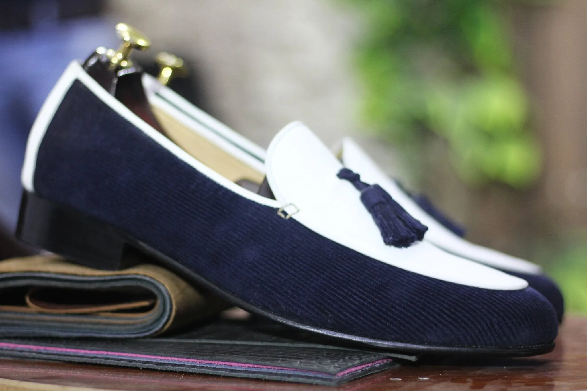 Elegant Handmade Tassel Loafers dress shoe, Men Leather & Corduroy Shoes Uptown Loafers Vionic