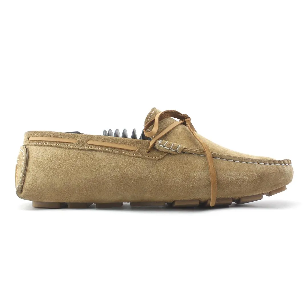 Fadano - Luxe Knot Loafers-Khaki/Brown Shein Loafers
