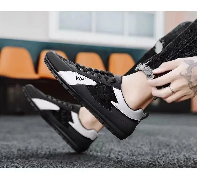 New Men Casual Shoes Summer Thin Section Baotou Half Slippers Fashion Wild Flat-bottomed Bean Shoes Men Sneakers Size 5 Shoes Flats