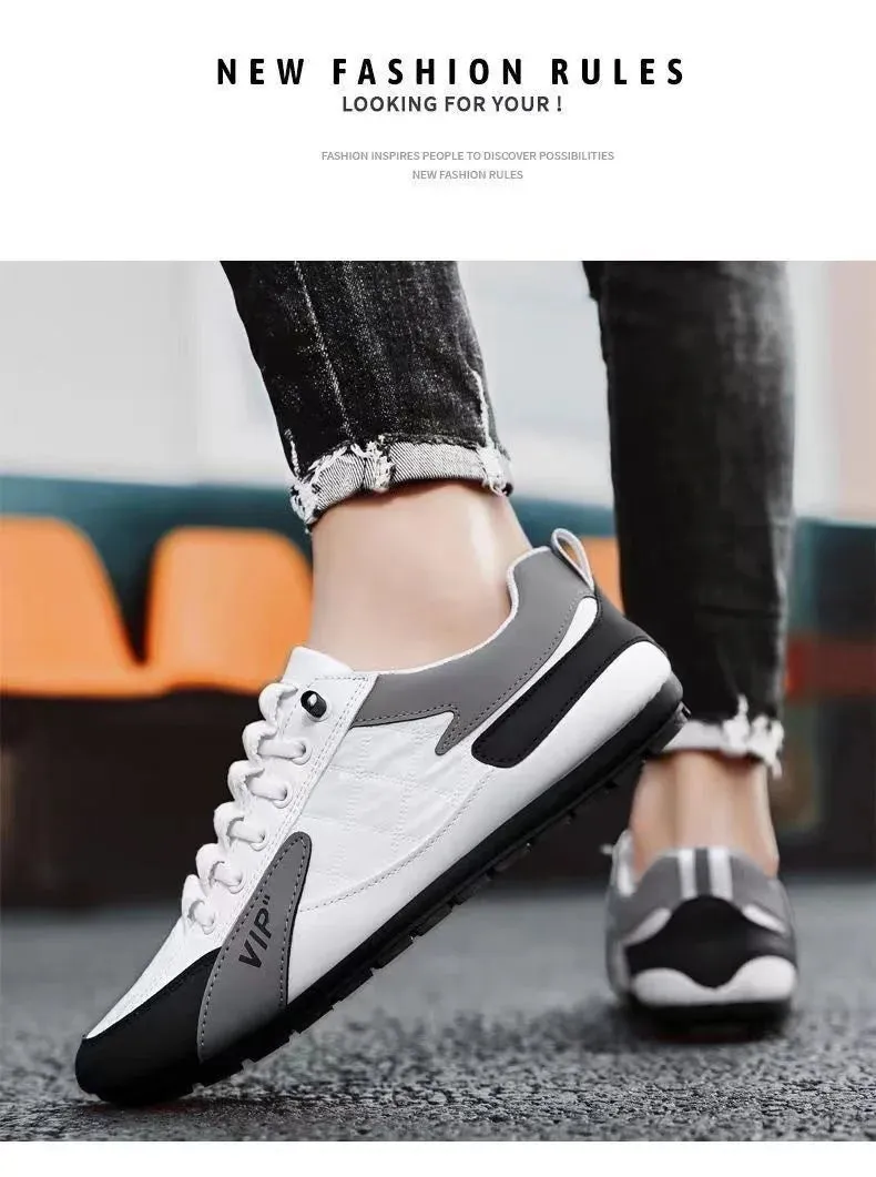 Lifting Shoes Flat Sole New Men Casual Shoes Summer Thin Section Baotou Half Slippers Fashion Wild Flat-bottomed Bean Shoes Men Sneakers