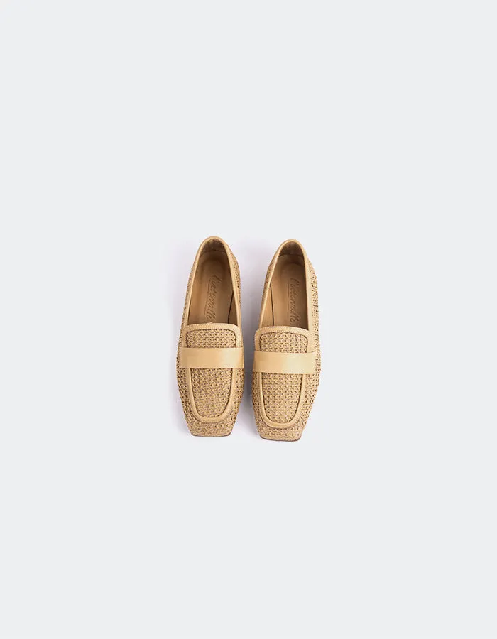 Drivers And Loafers Brescia Camel Rafia