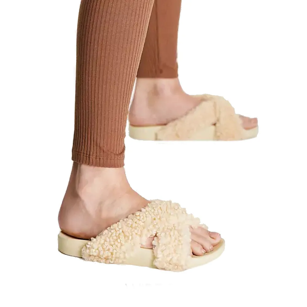 Women's Wide Fit sliders Slippers,Cream Patterns For Slippers