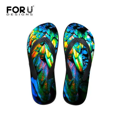 New Summer Fashion Flip Flops Men Leopard Print Flat Shoes Massage Beach Slippers. Slide Sandal