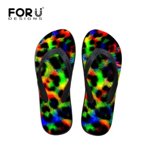 New Summer Fashion Flip Flops Men Leopard Print Flat Shoes Massage Beach Slippers. Dream Toe Slippers