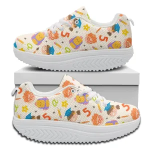 Track Sneakers INSTANTARTS Teachers Day Gift Women's Shake Shose Cartoon Digital Printing Girls' Height Increasing Shoes School Shoes Zapatos