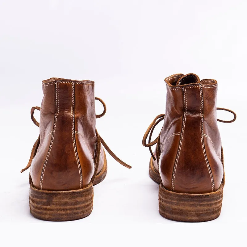 Retro Horse Leather Martin Boots For Women Sweet and Cool Ankle Boots in Black/Brown/Coffee Rubber Oxfords