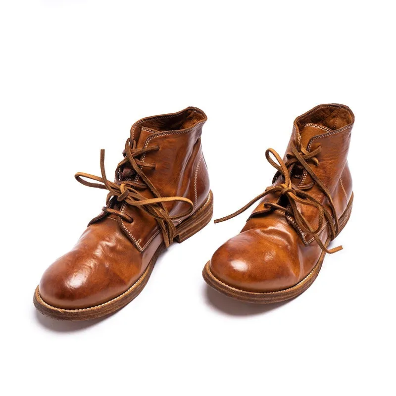 Retro Horse Leather Martin Boots For Women Sweet and Cool Ankle Boots in Black/Brown/Coffee Oxford Wingtip