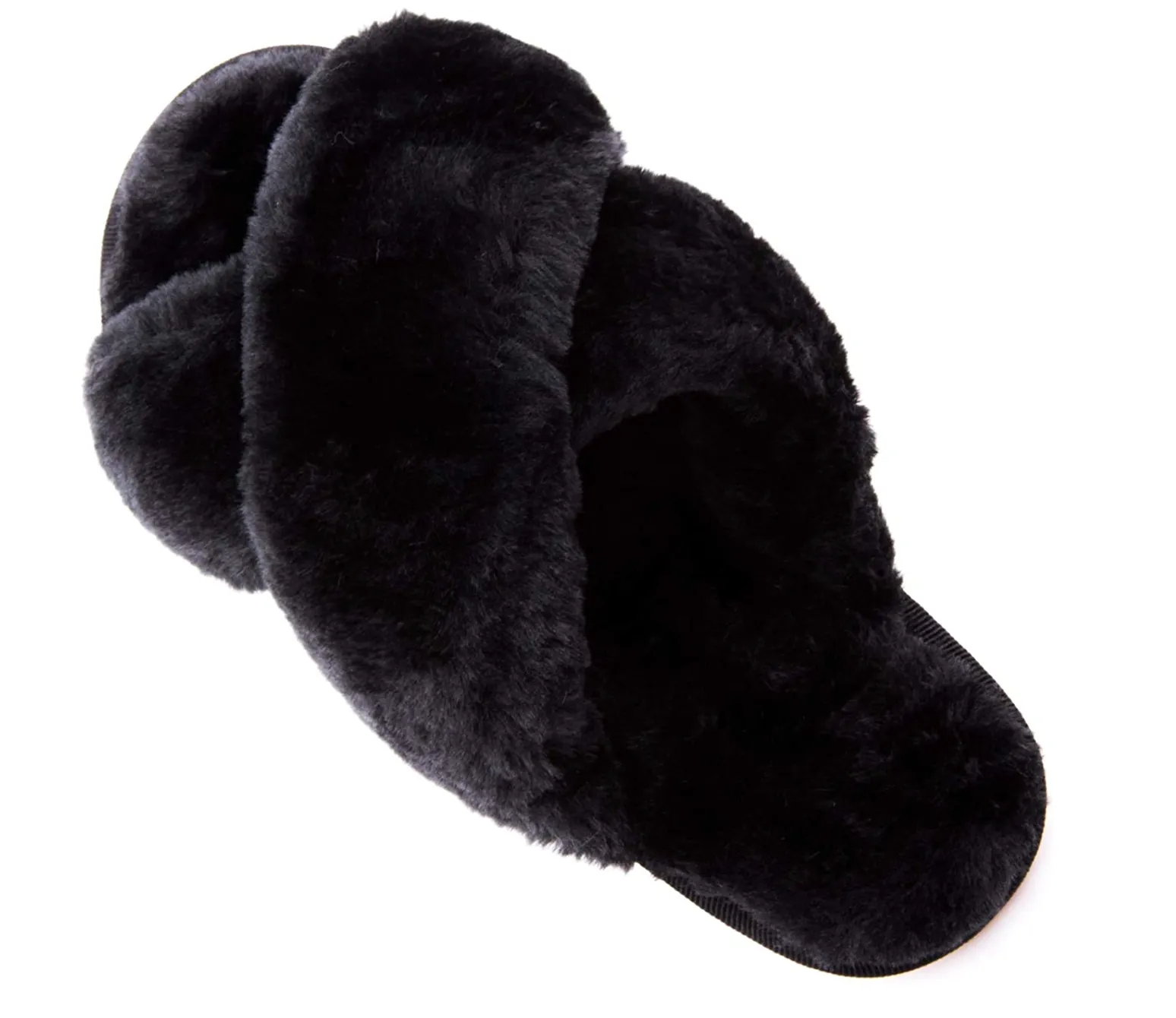 Black Fur Slippers House Boots Slippers