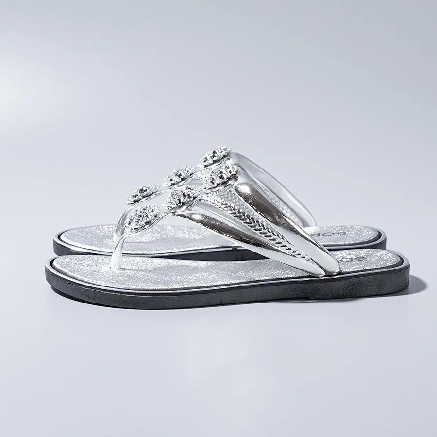 Birkenstocks Sandals Rhinestone Pattern Hollow Out Slippers