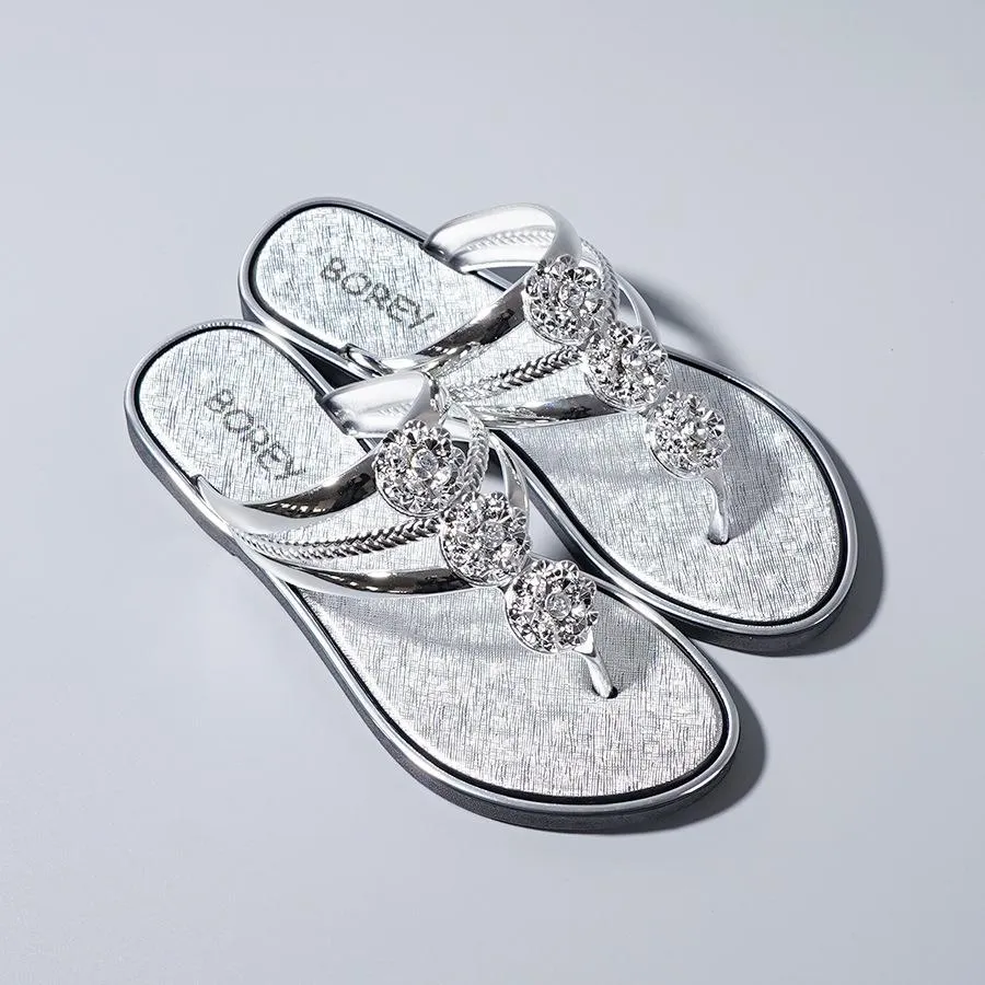 Sam Edleman Sandals Rhinestone Pattern Hollow Out Slippers