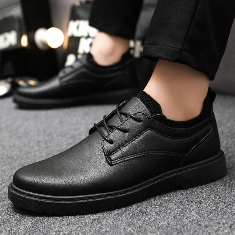 Flat Shoes To Wear With Wedding Dress Riolio Leather Casual Shoes for Men Leather Loafers Shoes Comfortable Anti-Slip Outdoor Slip on Sneakers Zapatos De Vestir Hombre