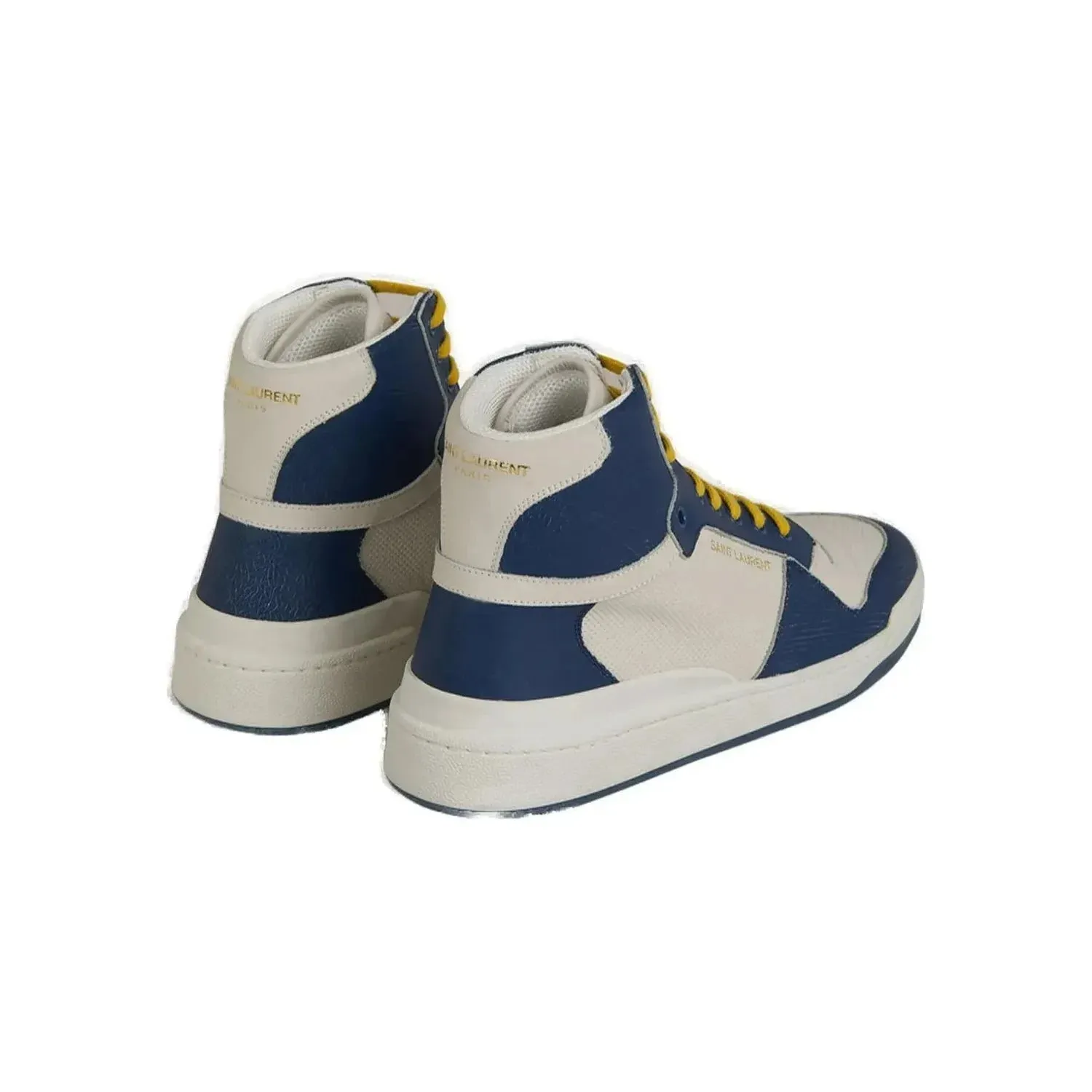 Saint Laurent Elevate Your Style with Mid-Top Blue Luxury Sneakers Girls Sneakers