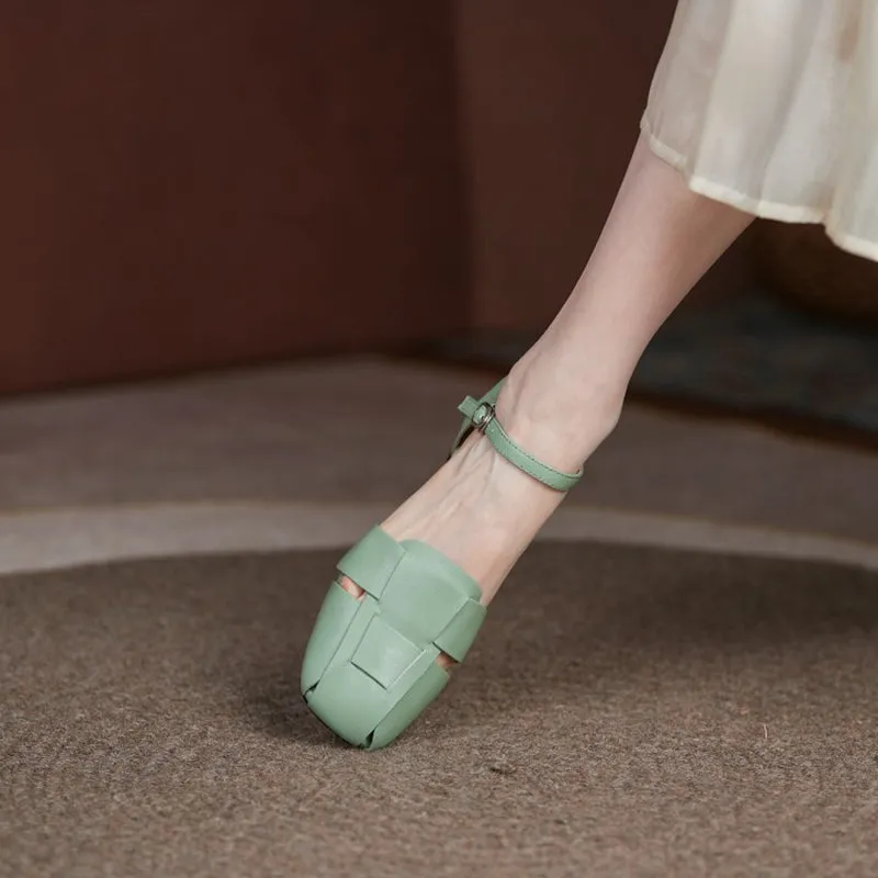 Best Sandals In St Lucia Summer Leather Sandals Dress Shoes Weave Closed Sandals Women