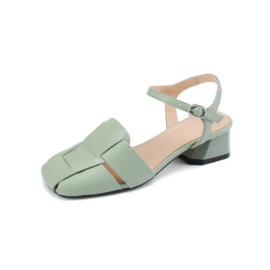 Summer Leather Sandals Dress Shoes Weave Closed Sandals Women Ecco Shoes Yucatan Sandals