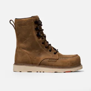 'Brunt' Men's 8" 2.0 EH WP Soft Toe - Brown Industrial Wellington Work Boots