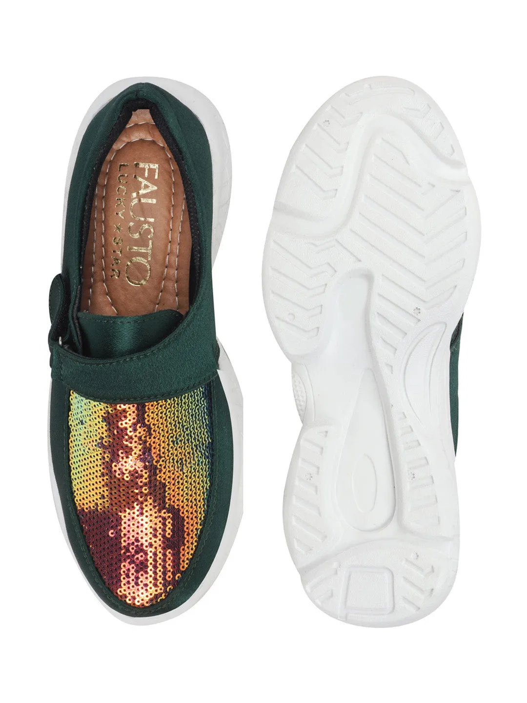 Files Sneakers Women Green Stylish Slip On Sneakers